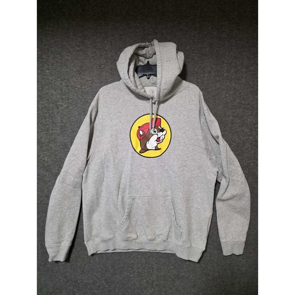 Buc-ees Hoodie Womens Sz 2X Gray Classic Logo‎ Pullover Sweatshirt